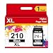 NineLeaf Remanufactured Black Ink Cartridge Replacement PG-210XL PG-210 PIXMA iP2700 PIXMA MX320 Printers High-Yield (401 Pages, Ink Level Indicator) 1 Pack