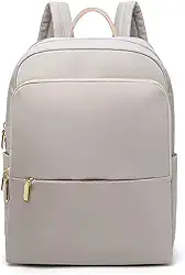 Mochila Feminina de Nylon Impermeável, Compartimento para Notebook de 14 polegadas, Ideal para Comutar, ir à Escola e Uso Casual