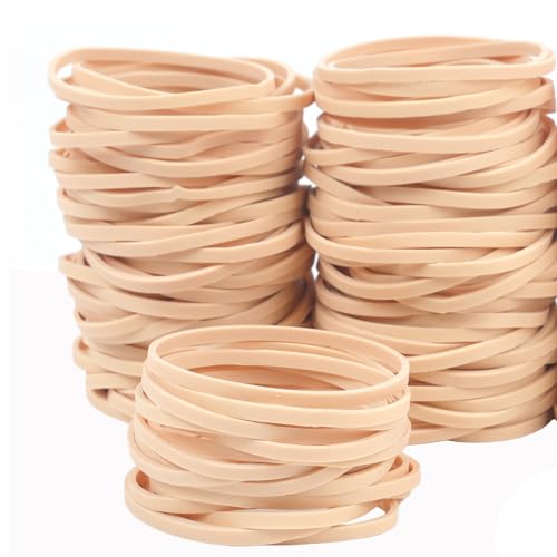 AMUU Rubber Bands Beige Size #33 200Pcs For Office home Supply File Folder Strong Elastic image 2