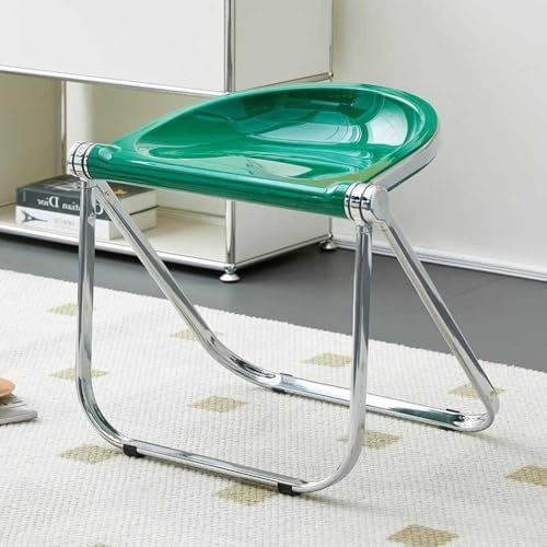 Taburete acrílico plegable transparente portátil y fácil de plegar para banquetes, bares, oficina en casa, cocina, elegante solución de asiento ligero que ahorra espacio