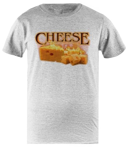 Tambootee Cheese But Cool and On Fire Camiseta Gris para Hombre, Camisa Sencilla De Algodón para Hombre