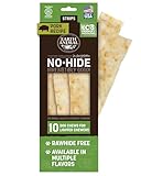 Earth Animal No-Hide Strips Pork Recipe Natural Rawhide Alternative Dog Chew Treat - 10 Count Value Pack