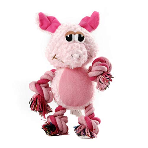 Brinquedos de mastigar duráveis para cães Popetpop Brinquedos de pelúcia para cães com pernas de cor