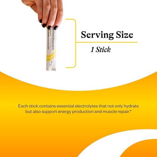 Image of Seeking Health Optimal Electrolyte Sticks - Electrolyte Drink for Hydration, Heart & Muscle Recovery† Support - Supports Active Lifestyle - Vegan, Gluten-Free & Non-GMO - Lemonade Flavor, 30 Sticks