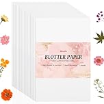 Aboofx 100 Sheets Blotting Paper for Flower Press, Large 8 x 10.3 inch A4 Highly Absorbent and Reusable Blotter Papers for Flower Press Herbarium Craft Blotter Paper Sheets