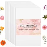 Aboofx 100 Sheets Blotting Paper for Flower Press, Large 8 x 10.3 inch A4 Highly Absorbent and Reusable Blotter Papers for Flower Press Herbarium Craft Blotter Paper Sheets