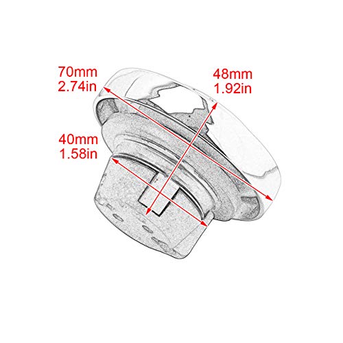 HDBUBALUS Tankdeckel-Schlüssel-Set für Yamaha DragStar V-Star XVS650 950 1100 98-17