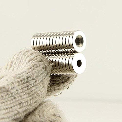 25 Pack Round Disc Magnets, D10mm x H3mm with 3mm Hole, Silver Steel Finish, Ideal for Refrigerator, Office, Whiteboard Magnets, Durable, Multi-Use image 3