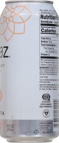 Steaz, Tea Iced Peach Mango Zero Calories Organic, 16 Fl Oz
