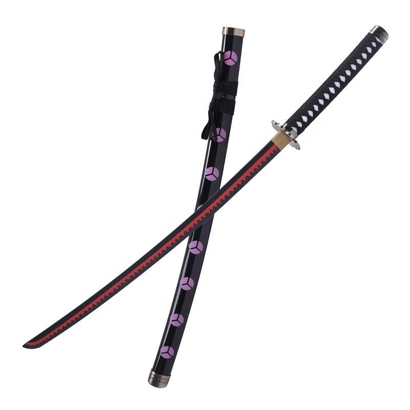 Image of OFFO One Piece Zoro Shusui Wooden Katana Replica 100cm Life Size Anime Collectible Prop for Cosplay, Display & Training | Lightweight Decorative Model Gift for Fans, Teens & Collectors