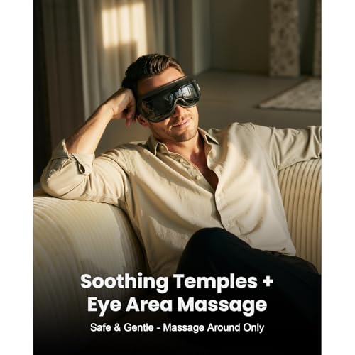 Image of BOB AND BRAD Eye Massager with Heat, Birthday Gifts for Women Men FSA Eligible HSA, Eye Mask with Remote Control, Headache Massager for Migraines Dry Eye Stress Relief Improve Sleep