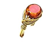Coral Pink Picasso Coin CZ Art Glass Handmade Copper-Gold-Silver Solitaire Wire Wrap Women’s Ring Jewelry Gift for Her Hand-Crafted in USA