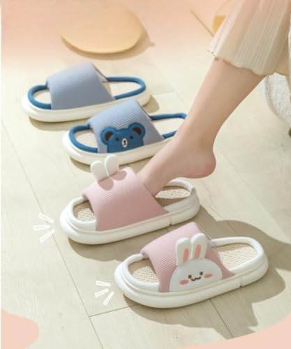 Cute Bunny Slippers Kawaii Bear Slipper for Women Men Indoor Animal House Slippers2