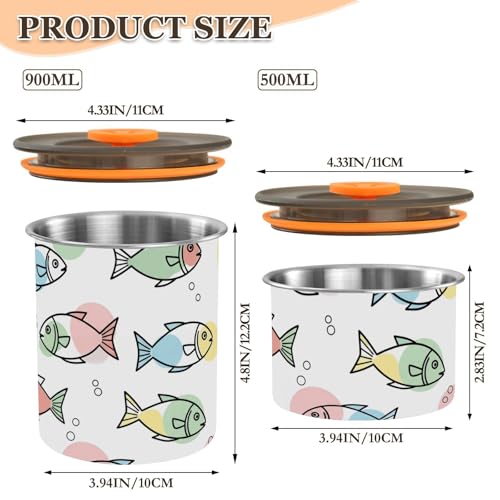 Envase para café de acero inoxidable Domiking 900ml miniatura 2