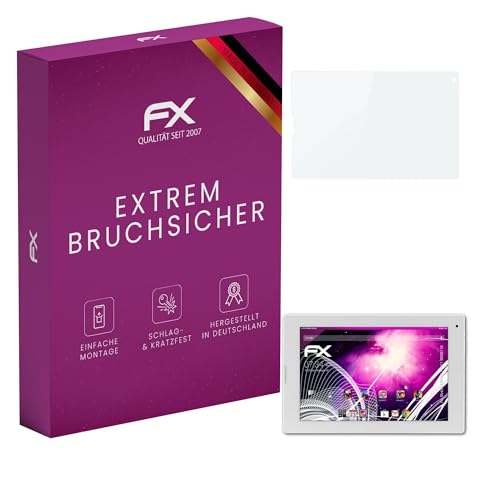 atFoliX Glasfolie kompatibel mit Medion LIFETAB P8911 MD99118 Bildschirmfolie, 9H Hybrid-Glass FX Schutzpanzer Folie