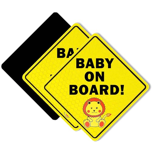 Panneau Baby on Board aimanté pour protéger votre enfant lors des trajets de nuit
