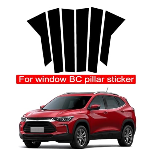 zyppk 6PCS Car Door Pillar Posts Sticker,Fit For Chevrolet, Tracker 2019-2021 Osłony słupków ochronnych
