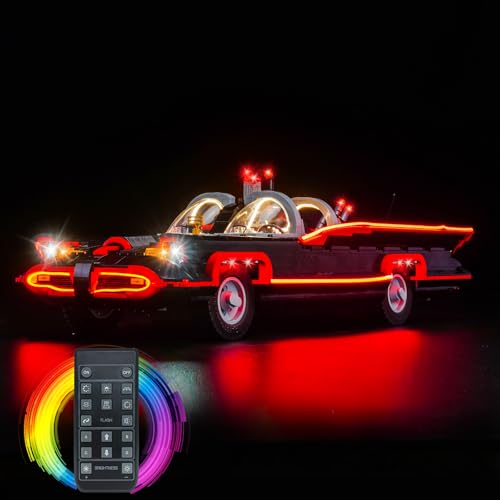 LocoLee Light Compatible with Lego Batman: The Classic TV Series Batmobile 76328 Lighting Set Accessories Compatible with Lego 76328, No Models Only Light (RC Version)