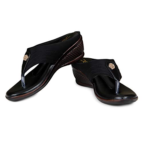 Image of XE Looks Women's Synthetic Leather Comfortable Slip Heels