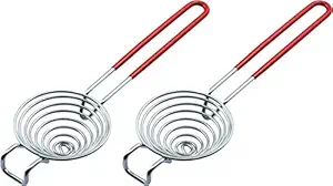 CAMKYDE Egg Separator Food Grade Stainless Steel Egg Yolk White Separation Tool, Set of 2Red