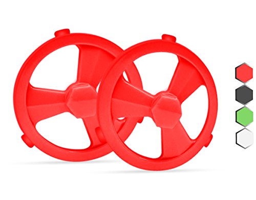 Hexnub Stunt Hubs for Sphero Ollie Robotic Toy - Accessories to Boost Your App-Enabled Robots - Red