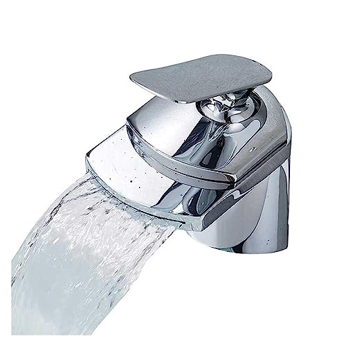 Mitigeur cascade laiton chrome au design épuré et moderne