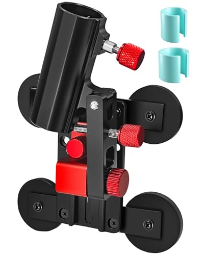 THXCHER Magnetic Flag Pole Holder 0.4-1In Flagpole Clamp 75LB Hold Heavy Duty Aluminum Mount for RV Truck Car Multi-Angle Adjustment Flag Base for Metal Surfaces