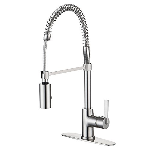 Enzo Rodi ERF7209251AP-10 Modern Commercial Kitchen Faucet With Pull-Down Sprayer,Stainless Steel
