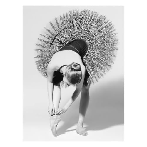 Poster danseuse de ballet avec jupe à plumes impression haute définition