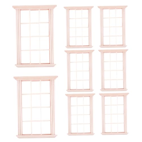 Fenêtre de maison de poupée en bois 1:12, créez vos scènes de vie miniatures avec 8 mini cadres
