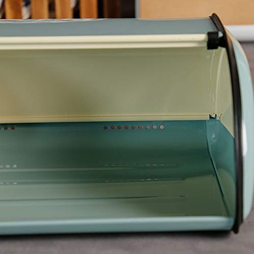Pengke Stainless Steel Bread Box For Kitchen,Metal Bread Bin,Bread Storage Bread Holder For Counter,12.6 X8.7 X5.5 Inch,Blue Pack Of 1 #TOP4