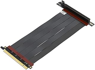LINKUP - Ultra PCIe 4.0 X16 Riser Cable [RTX3090ti RX6950XT x570 B550 Z690 Tested] Shielded High-Speed Vertical Mount Gaming PCI Express Gen4Universal 90 Degree Socket {20cm} 3.0 Gen3 Compatible