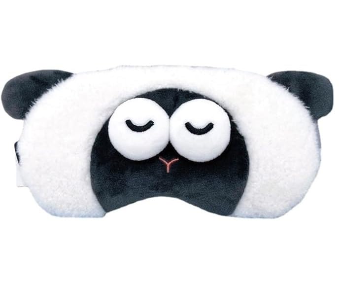 ROCXY Lovely Panda Fur Sleeping Eye Mask for Girls and Boys Smooth for Blind Fold (Pack of 1)