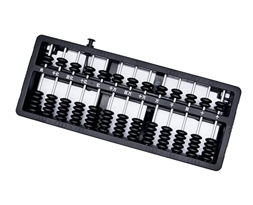 Image of 1 Piece Abacus 13 Digits, Chinese Vintage, Wooden, for Arithmetic Mathematic Education, black