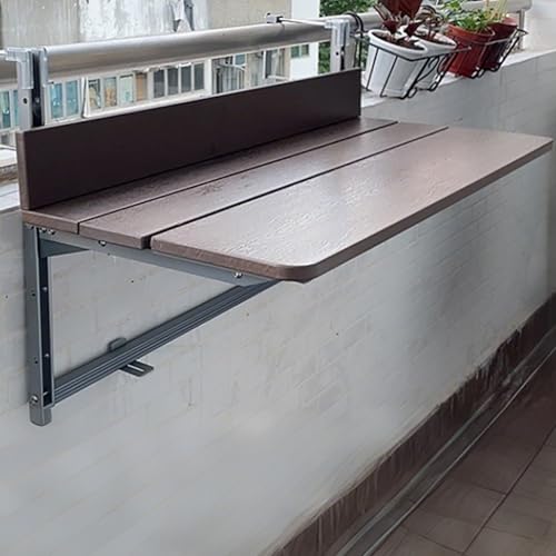 Table d'appoint murale pliable en bois pour optimiser la terrasse