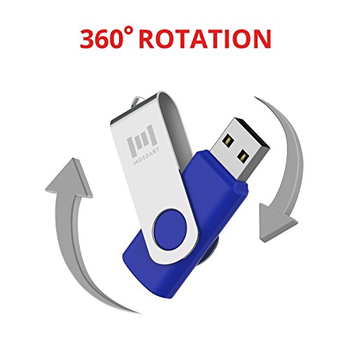 5 X Mosdart 8Gb Usb 2.0 Flash Drive Swivel Thumb Drives Bulk Jump Drive Zip Drive Jump Drive Memory Stick With Led Indicator,Black/Blue/Red/White/Green(8Gb,5Pack Mix Color) #TOP3