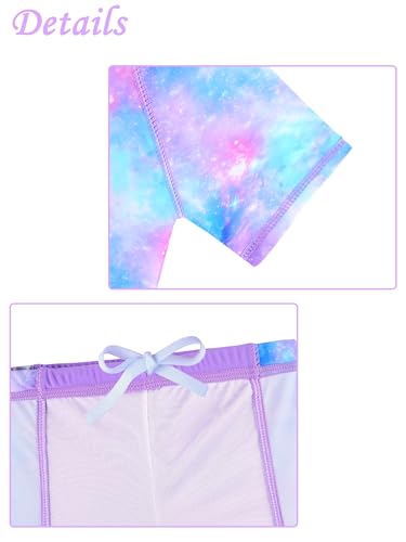 Image of Girls Two Piece Swimsuit Floral UPF 50+ Rash Guard Set Kids Beach Swimwear