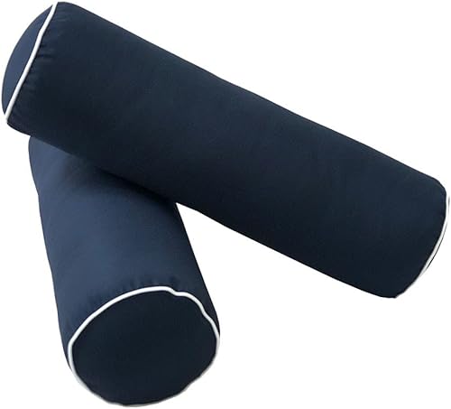 Miniatura 6 de *Solo funda* Funda de almohada estilo 6 individual XL de 78 x 8 pulgadas con ribete de contraste AD101