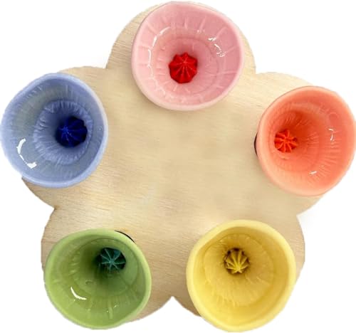 WEedsy Coppa dell'ape, Stazione d'innaffiatura laboriosa dell'ape del Giardino, 1 Pezzo Tazze dell'ape, Tazze vibranti dell'ape per Il Giardino, Tazze variopinte dell'insetto dell'ape-3PCS