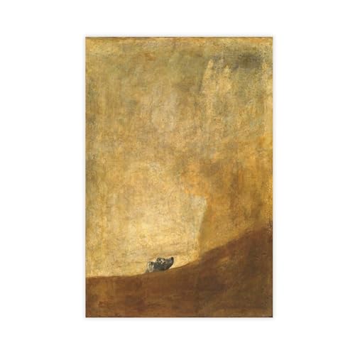 Poster Chien de Goya décoration murale salon toile artistique peinture Francisco De Goya 30x45