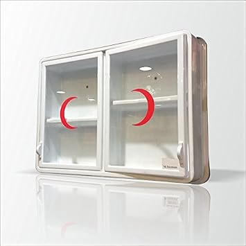 M3 Decorium B y k Ebat Kanatl  Kapak Hilalli Beyaz Acil  lkyard m Kutusu Ecza Dolab