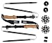 Premier Outdoor Gear Ultra Lightweight Trekking Poles - 2 Pack Adjustable Folding Hiking Pole or Walking Sticks - Strong, Collapsible Carbon Fiber - Cork Grip, Padded Strap