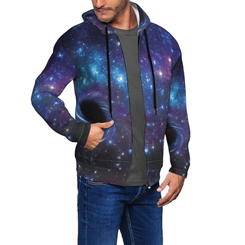 Sweat galaxie imprimé pour homme au design dynamique et moderne