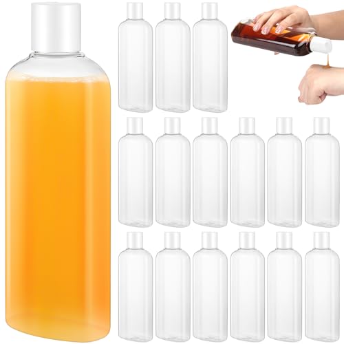 Domensi 24 Pcs Plastic Travel Bottles for Toiletries, 10oz, White