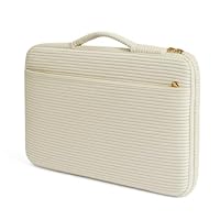 Generisch Laptophülle/Laptoptasche in Cord Beige – Moderne und Hochwertige Notebook Hülle für 13, 13,3, 14 Zoll Laptops - Wasserabweisend - Innenmaße: 34cm x 22,5cm x 3,5cm
