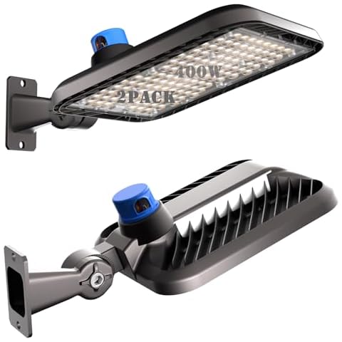 Lightdot 400W(486x1W LED) Parking Lot Lighting 60000Lm 5000K LED Parking Lot Lights with Dusk to Dawn Photocell, IP65 Waterproof Arm Mount-2Pack (Coverage: 66～121Ft at Height:30～55Ft) Cover