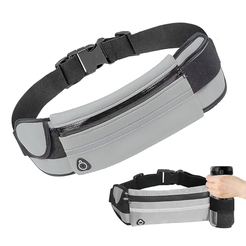 UZYXC Ceinture Polyvalente Running Triathlon - Poche Gourde Intégrée et Étanche-Respirant, Grand Format avec Porte Écouteurs