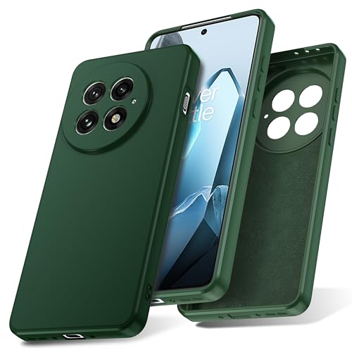 Watana Hülle für Oneplus 13 5G Soft Touch HandyHülle Case mit rutschfeste Hülle Silikon mit Mikrofaserfutter SilikonHülle für Oneplus 13 Grün