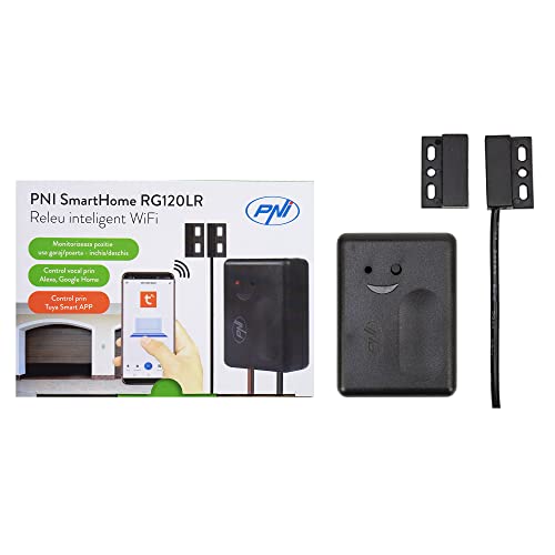 PNI SmartHome RG120LR WiFi Smart Relay for Garage Door/gate Opening Control, Black