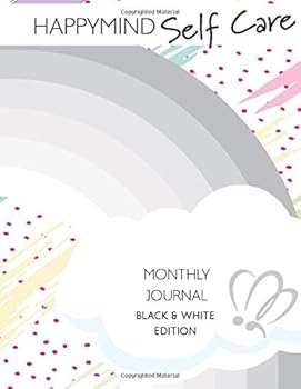 Happymind Self Care 3 Month Journal: Black and White Edition : To Help Make Your Mind Happy